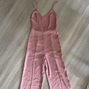 Topshop Strappy Satin Jumpsuit Size 0